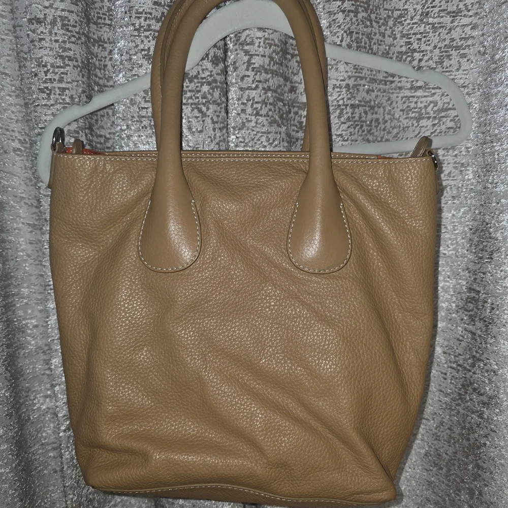Chico's Tan Leather Tote Bag
